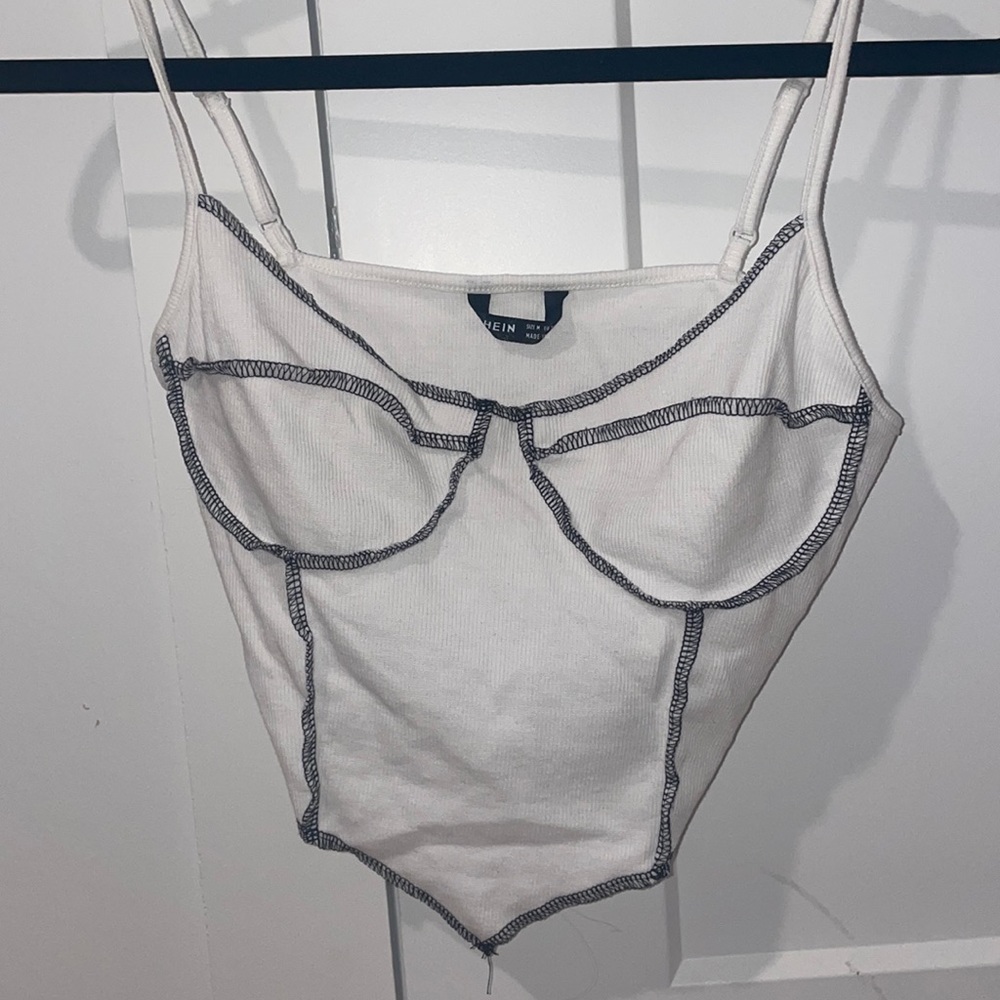 white crop top